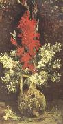 Vincent Van Gogh Vase wtih Gladioli and Carnations (nn04) china oil painting reproduction
